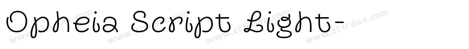 Opheia Script Light字体转换